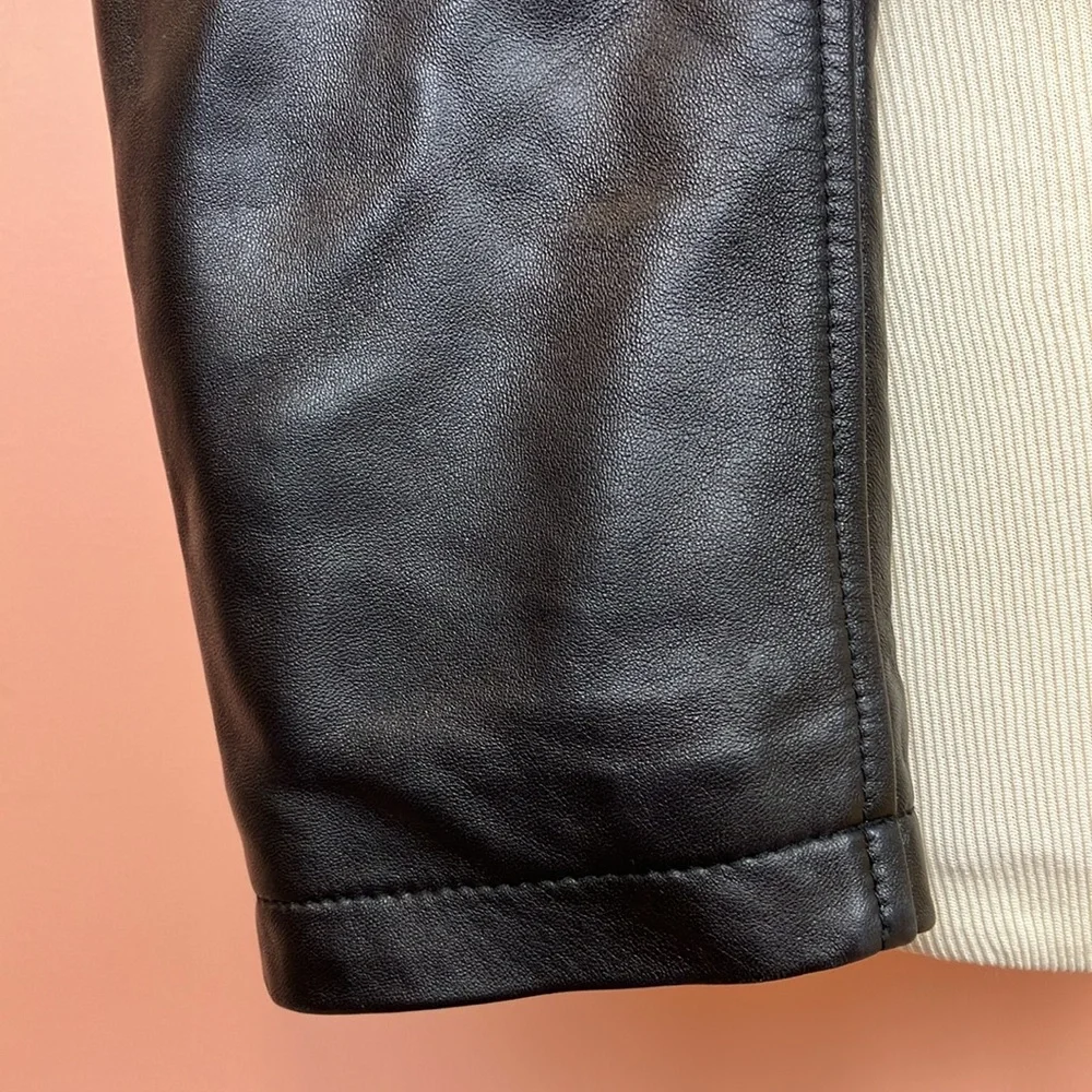 Bolvaint Adelais Lamb Leather Moto Jacket Black Buttery Soft Women's XL